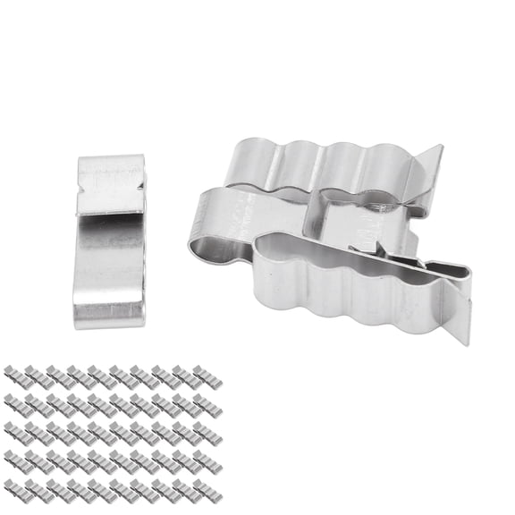 Rupoun 50PCS Cable Management Clips 304 Stainless Steel 4 Wire Cable Clamp for Photovoltaic Solar Panel (5.9 inches / 15 cm length)