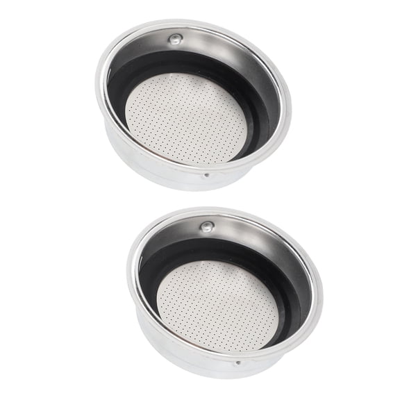 Rupoun 51mm Filter Basket Reusable Stainless Steel Portafilter Basket for Delonghi Semi Automatic Coffee Machine Single Cup Replacement Part