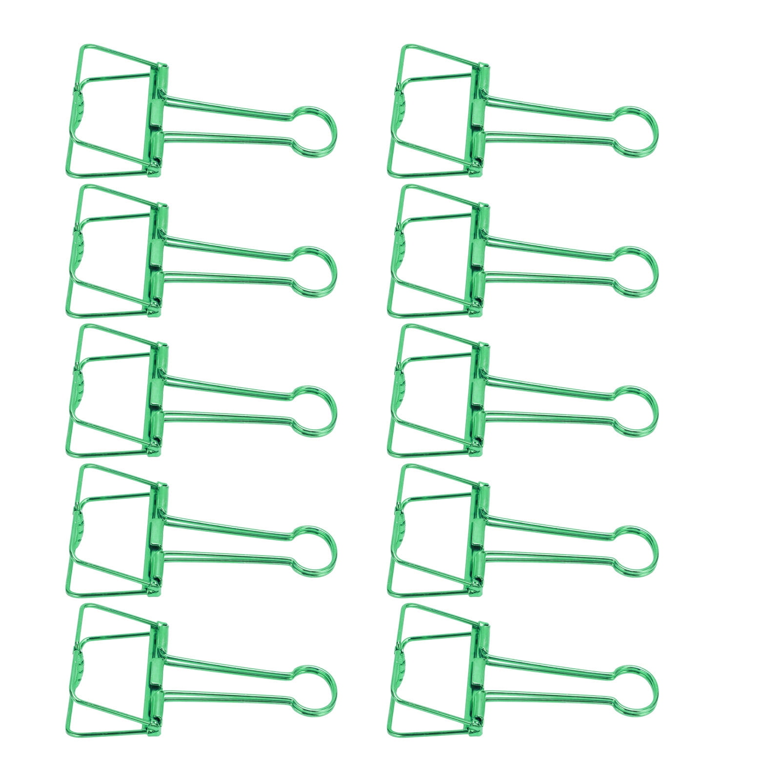 Rupoun 51mm Large Metal Binder Clips, Green Hollow Paper Clamps for Office, 30 Count