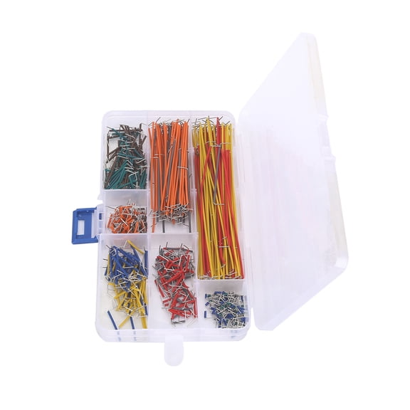 Rupoun 560Pcs U-Shaped Jumper Wire Kit Color Breadboard Lines Assorted Lengths Solderless Circuit Board Pin Expansion Accessories for PCB Engineering