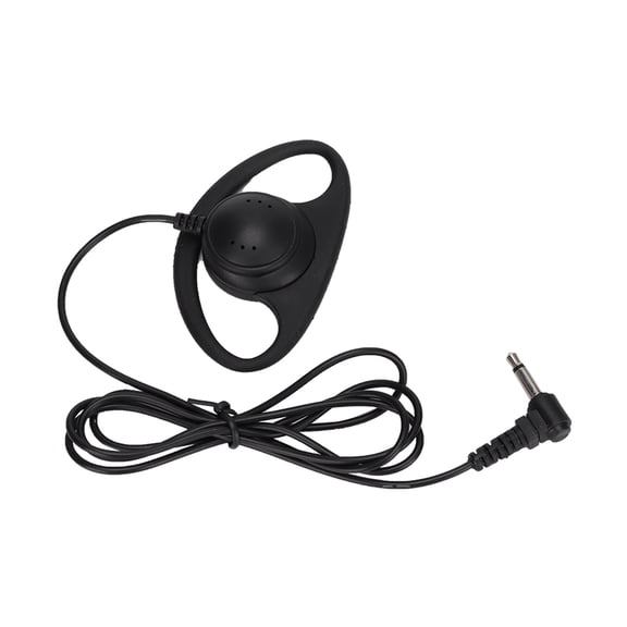 Rupoun 5PCS 3.5mm Jack D-Shape Earpiece Headset for Two Way Radios Walkie Talkie, 39.37 inches / 100 cm Cord, Receiver Earphone Compatible with Motorola APX7000 XTS5000