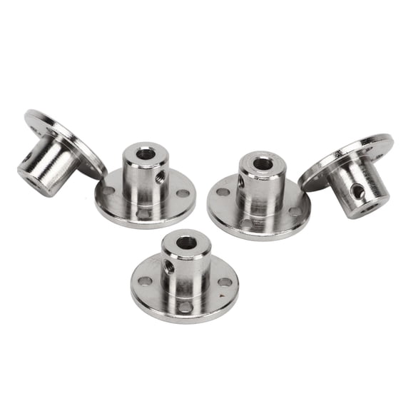 Rupoun 5PCS 4mm / 0.16 inches Flange Coupling Connector Steel Rigid Guide Coupler Accessory for RC DIY Model Motors [cite: 7, 8, 12]