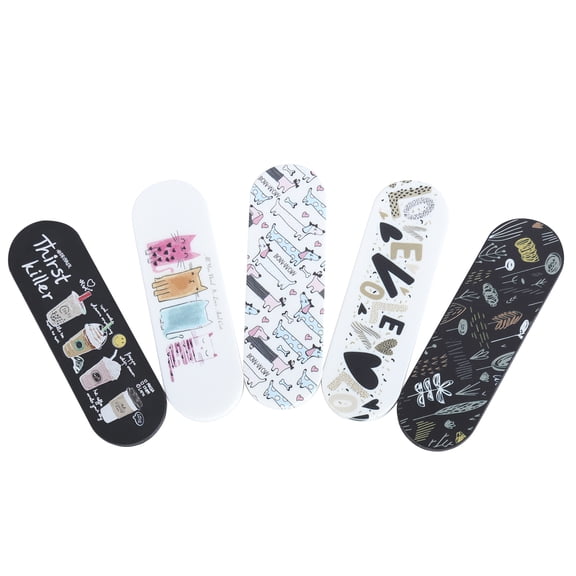 Rupoun 5Pcs Smart Phone Adjustable Stand Finger Strap Holder for iPhone and Android Universal Silicone Loop Grip with Reusable Sticky Gel Pad (9.05 inches / 23.0 cm)