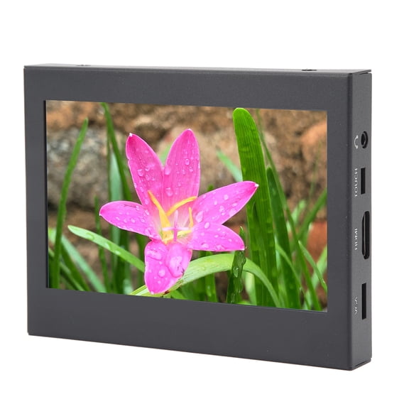 Rupoun 5in IPS Touch Screen Monitor With VGA USB HD Multimedia Interface Color Screen Portable Display 800x480 Resolution for Computer PC Raspberry Pi 5 inches / 12.7 cm Black Desktop Monitor