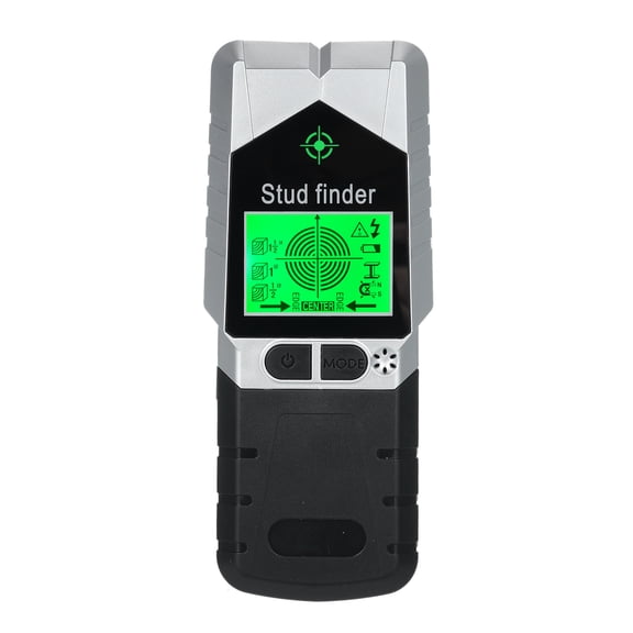 Rupoun 6 in 1 Electronic Stud Finder Wall Scanner with HD LCD Display Stud Detector for Wood Metal and AC Wire Detection Magnetic Physical Nail Finding Silver 6.96 inches / 17.7 cm