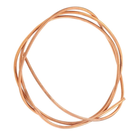 Rupoun 6.6ft / 2m C1100 T2 Soft Copper Tube Coil Pipe for Air Conditioner Refrigerator OD 0.24in / 6mm ID 0.20in / 5mm