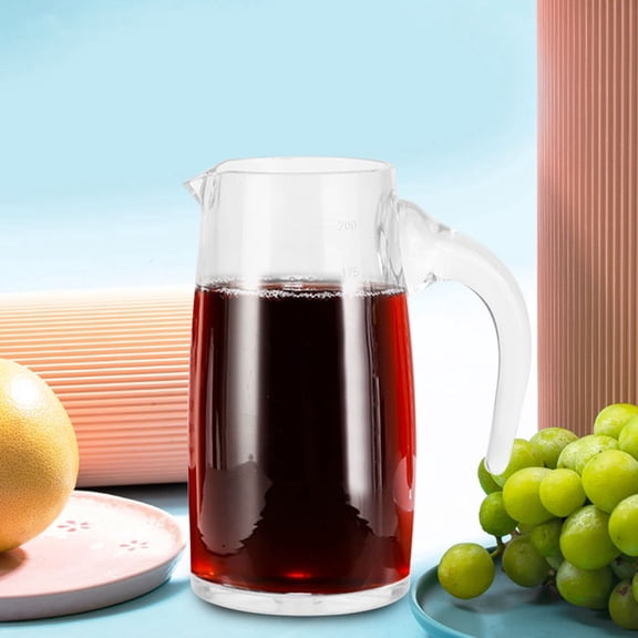 Rupoun 6.76 oz Acrylic Transparent Juice Jug Water Carafe Wine Beverage Container Kettle Bedside Bottle For Home Bar Entertain
