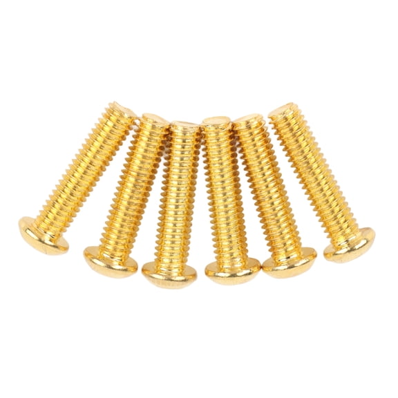 Rupoun 6 PCS Double Rocker Bridge Saddle Mounting Hex Screws, Lock Screws Replacement Parts for Electric Guitar Bass, Durable Instrument Accessories, Gold (2.36 inches / 6 cm)