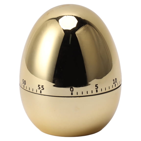 Rupoun 60Minute Mechanical Egg & Kitchen Timer Gold, MultiUse Countdown Clock with Audible Alarm