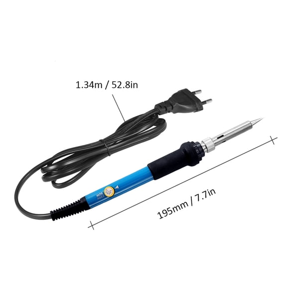 Rupoun 60W Electric Adjustable Temperature Welding Soldering Iron Set with 5 Replacement Tips, EU Plug, 220V, Ideal for Electrical Repairing and DIY Enthusiasts, 392-842 F Range[cite: 1]