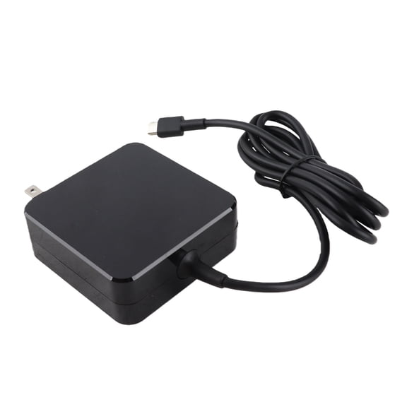 Rupoun 65W Type C Laptop Power Charger Adapter Wide Voltage 110V-240V Multi-Protection Travel Wall Plug Replacement Cord - Black (7.48 inches / 19 cm, 7.48 oz / 212.00 g)
