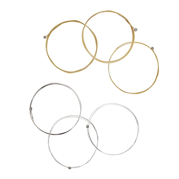 Rupoun 6Pcs Acoustic Guitar Practice String Set Replacement Part Accessory for Classic Folk Guitar, 11 inches / 27.94 cm