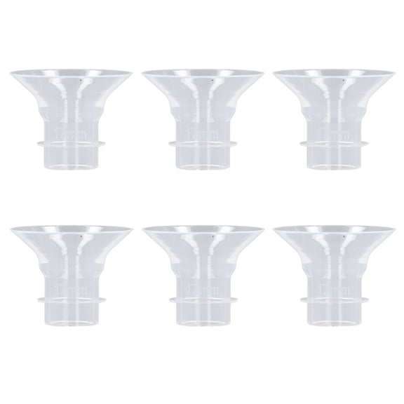 Rupoun 6pcs Silicone Flange Inserts Hands Free Breast Pump Wearable Portable Shields Flanges 17mm / 0.67 in