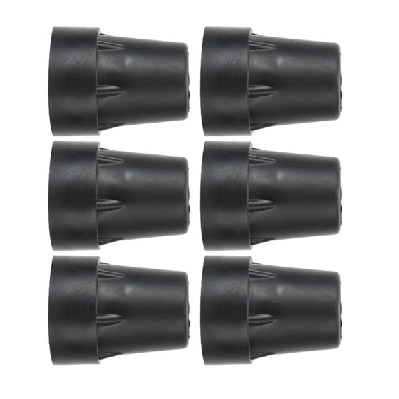 Rupoun 6pcs Walking Stick Bottom Pads Anti-Slip Canes End Cover Tip Accessory Replacement Base