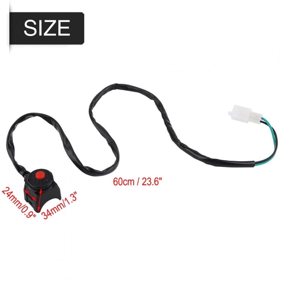 Rupoun 7/8 inch (22mm) Motorcycle Handlebar Control Switch - 12V Engine Start Kill, Horn, Flashlight, Headlight ON/OFF Button Universal Fit for ATV Scooter Dirt Bike