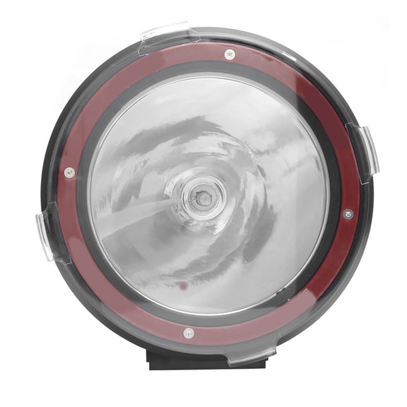 Rupoun 7 Inch HID Roof Spot Light Overlanding Off-Road Work Driving Searching Lamp 55W 12-24V IP56 Waterproof Marine Grade Heavy Duty Vehicle Light Bar with Red Ring Trim (7 in / 17.8 cm)