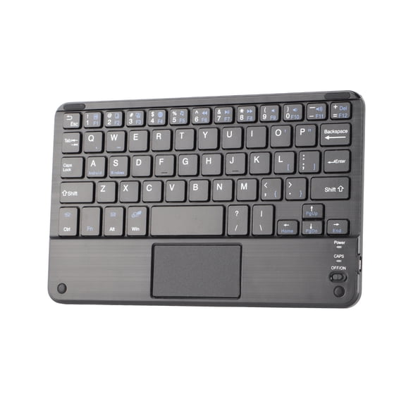 Rupoun 7 Inch Wireless Ultra Slim Bluetooth Keyboard with Touchpad, Scissor Design, Black