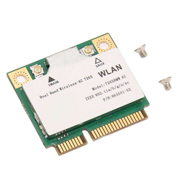 Rupoun 7265HMW Wireless Network Card 1200Mbps 2.4Ghz 5Ghz Dual-Band Bluetooth 4.2 Mini PCIE Interface WiFi Adapter for Desktop PC Windows 7 8 10 (7.0 inches / 17.78 cm)