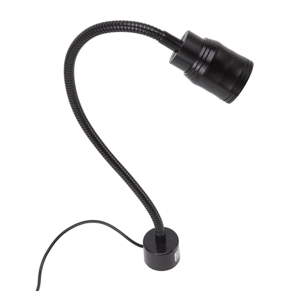 Rupoun 7W LED Machine Light Gooseneck Work Lamp with Magnetic Base, Corded Electric Flexible Desk Light for Reading and Punching Machine, White Light, 110-240V, 14.96 inches / 38 cm