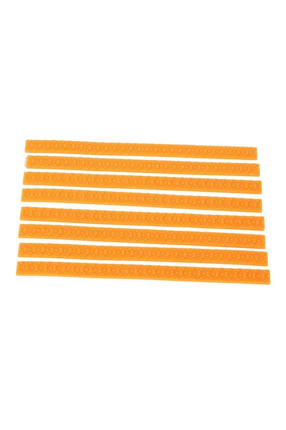 8-Pack Silicone Luggage Wheel Covers – Waterproof, Noise-Reducing, Wear-Resistant Protectors for Suitcase Wheels – Orange, Cuttable, Easy Install