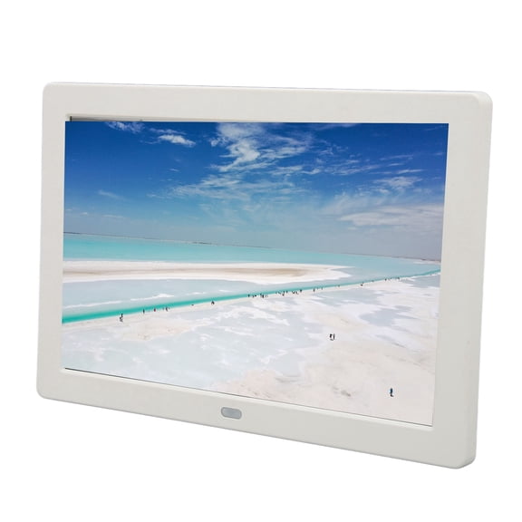 Rupoun 8 inches / 20.3 cm Digital Photo Frame 1280x800 HD IPS Display Screen Switching USB and Storage Card Slots Picture Frame 100-240V White US Plug