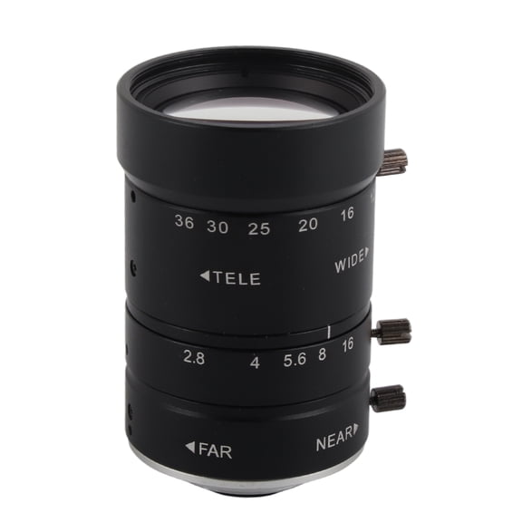 Rupoun 8MP 12-36mm F2.8 Zoom Lens C Mount 2/3 Inch Low Distortion Manual Aperture Focusing High Definition Industrial Microscope Camera Lens (12-36mm / 0.5-1.4 inches)