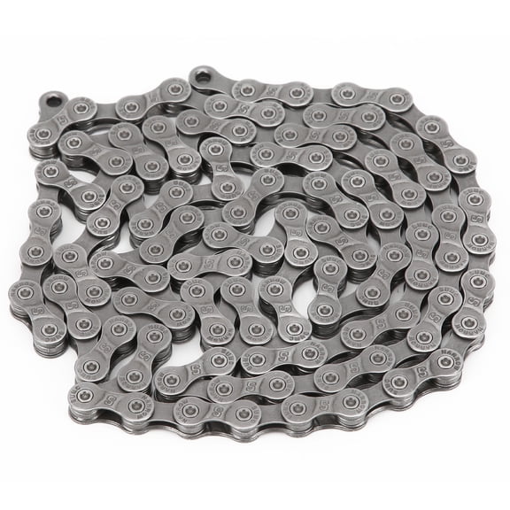 Rupoun 9 Speed Bicycle Chain Replacement Steel Mountain Road Bike Chain Accessory, Gray (4.72 inches / 12 cm)