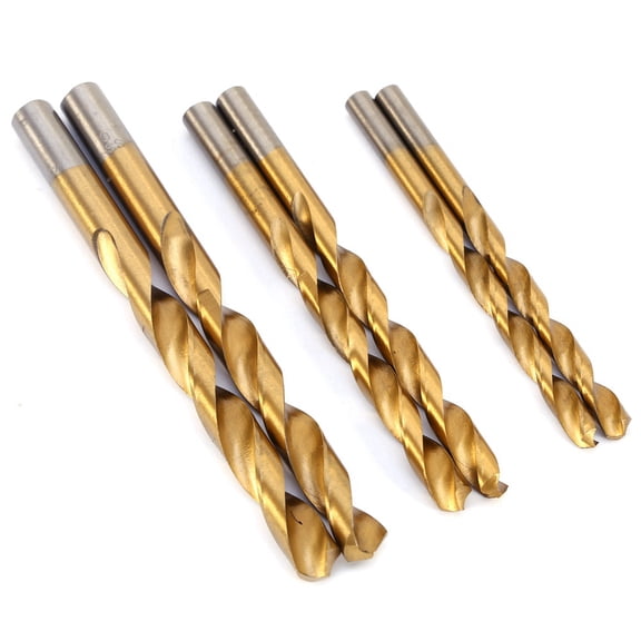Rupoun 99-Piece High-Speed Steel Twist Drill Bit Set Titanium Coated 1.5mm to 10mm (0.06 to 0.39 Inches) Kit for Wood Plastic Aluminum Alloy General DIY Building Engineering Processing