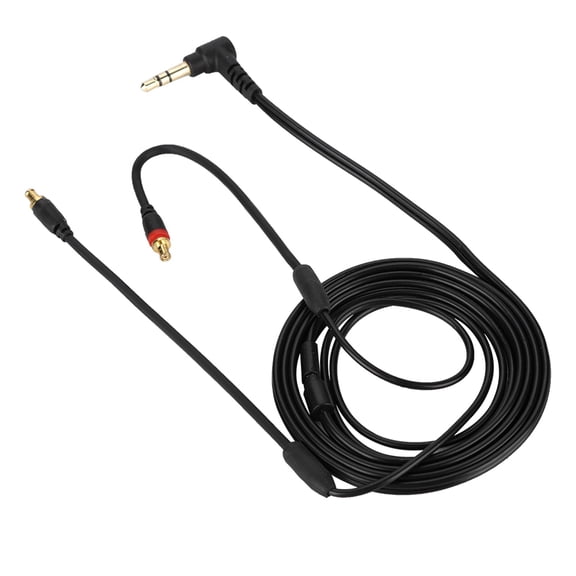 Rupoun A2DC Headphones Replacement Audio Cable for AudioTechnica ATH-LS50 ATH-LS70 ATH-LS200 ATH-LS300 ATH-LS400 Models, 3.5mm Gold-Plated Plug, 46.4 inches / 118 cm Black