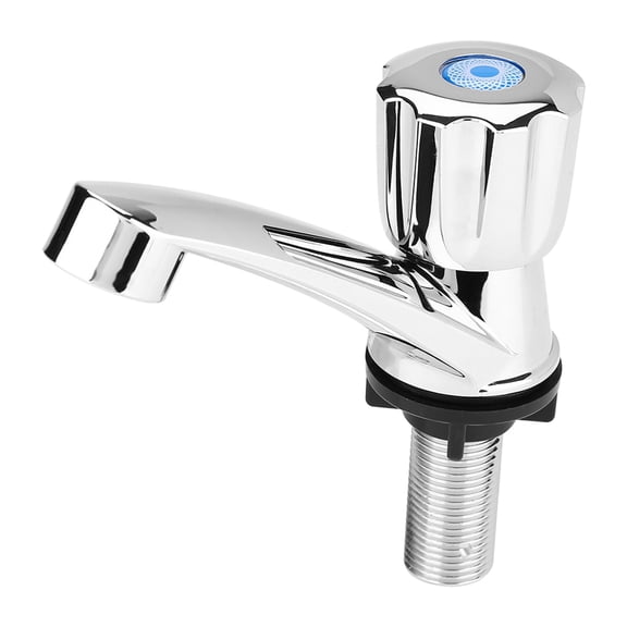 Rupoun ABS Plastic Single Cold Faucet Water Tap for Bathroom Basin & Kitchen Sink, Shutter Handle G1/2 (0.78 inches / 20 mm) Thread
