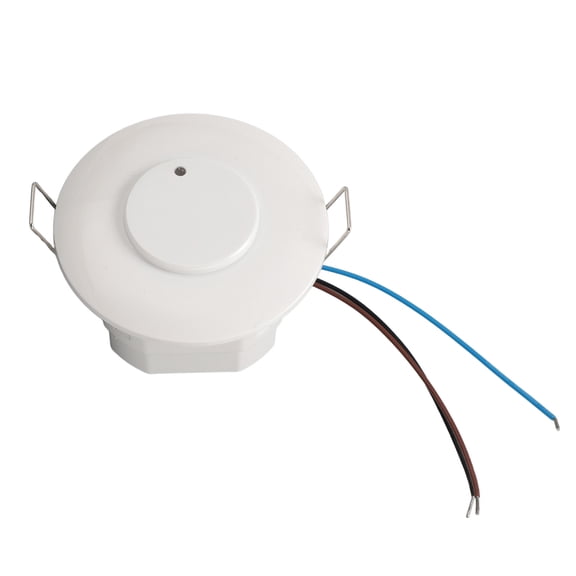 Rupoun AC 100-240V Recessed Motion Sensor Light Switch, Ceiling Body Motion Detector Lamp Switch, High Sensitivity, White