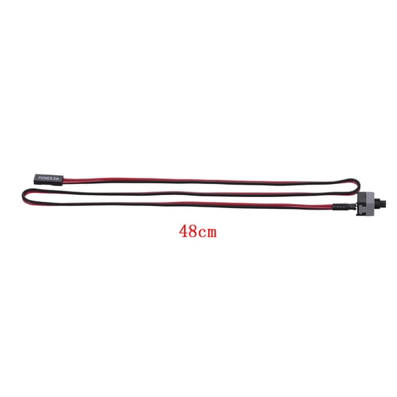 Rupoun ATX PC Power Cable 18.9 inches / 48 cm 2-Pin SW On/Off/Reset Push Button Motherboard Switch Wire for Desktop Computer Case
