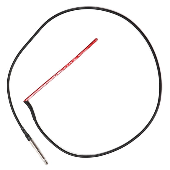 Rupoun Acoustic Folk Guitar Pickup Stick Rod Replacement Under Saddle Transducer Part Accessory with 2.5mm Plug, Portable Metal Plastic Construction, Black and Red, 1 Piece