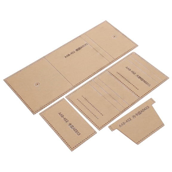Rupoun Acrylic Wallet Pattern Template Leather Craft Tool Short TripleFold Purse Stencil Mold DIY Tailoring Accessories (12.2 inches / 31 cm) for Sewing