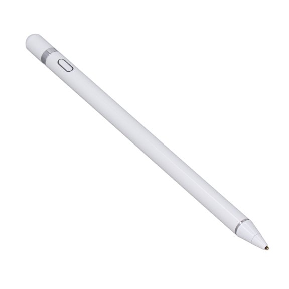 Rupoun Active Capacitive Pen Aluminum Fine Point Universal Touch Screen Pencil for IOS Android Tablets Smartphones, White (6.81 inches / 17.3 cm)