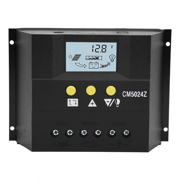 Rupoun Advanced PWM Solar Charge Controller CM5024 12V / 24V 50A Regulator Charger with Temperature Sensor, Ideal for Renewable Energy Equipment and Battery Management (8.6 inches / 21.8 cm)