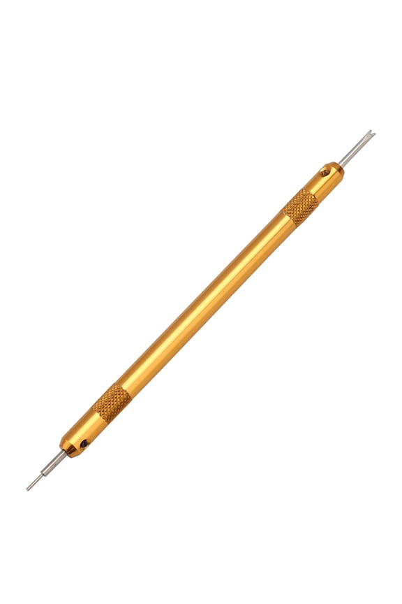 Aluminum Handle Steel Head Watch Strap Link Remover Spring Bar Screwdriver Watch Repairing Tool, Gold (5 inches / 12.7 cm)