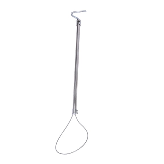 Rupoun Animal Catcher Pole Holder Stainless Steel Adjustable Animal Control Tool For Livestock Farm Equipment Heavy Duty Long Extendable Handle Catching Tool, Silver Color, 31.5 inches / 80 cm
