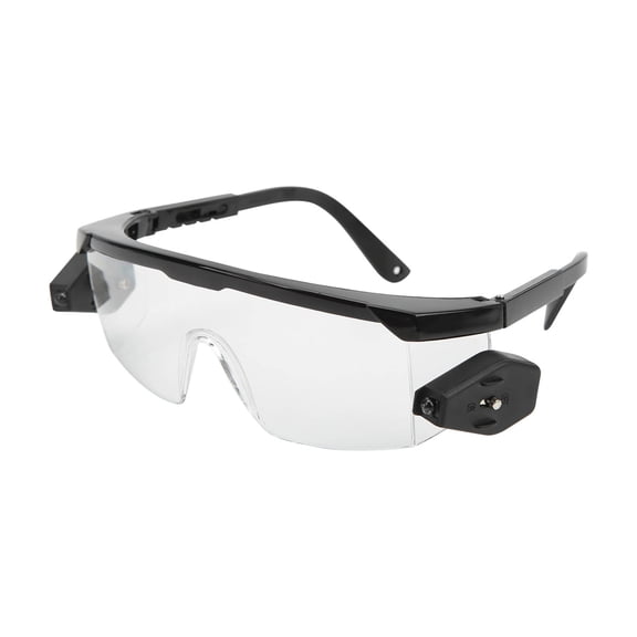 Rupoun Anti-Impact Anti-Fog UVA Proof LED Safety Glasses Protective Eyewear with Transparent PC Lenses and Black Frame Ideal for Reading Ergonomic Design Adult Size 1 Count