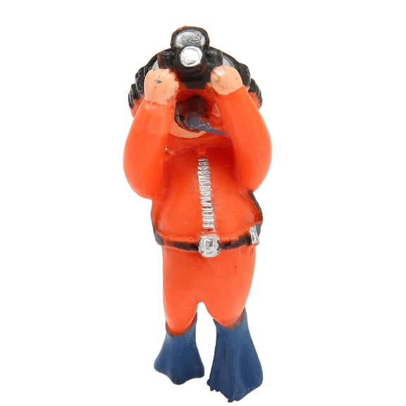 Rupoun Aquarium Diver Decoration Floating Fish Tank Small Diver Model Accessory, Orange Fatty, 4.33 inches / 11 cm