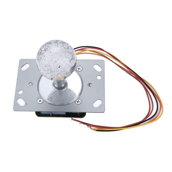 Rupoun Arcade Stick Colorful Light Sensitive Arcade Joystick with 5P Cable and Crystal Ball for Video Game Amusement Machines Cool Running Dual Unit Edition 10 inches / 25.4 cm Multicolor Controller