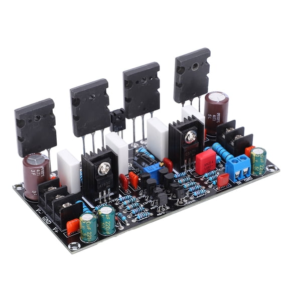 Rupoun Audio Power Amplifier Board Single Channel 200W Continuous Max 300W Peak with Genuine Toshiba 1943 5200 Components Dual Voltage DC 20-90V for Custom Home Theater DIY Systems