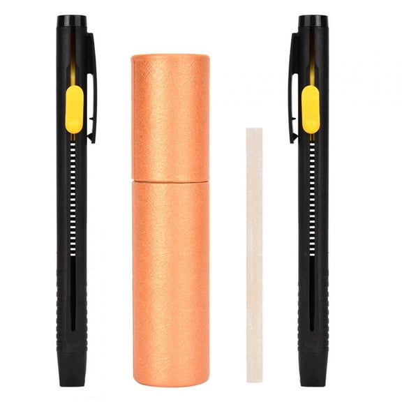 Rupoun Auto Vanishing Leather Fabric Marker with 2 Pen Shells and 20 Wax Strips Disappear Pens Refillable Sewing Marking Tool for Tailors and Crafters
