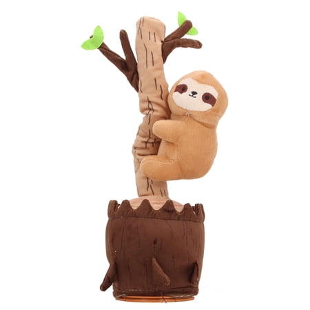 Rupoun Baby Mimicking Dancing Talking Toy Stuffed Animal Rechargeable Singing Repeating Twisting Plush Sloth 14.96 inches / 38 cm