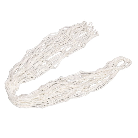 Rupoun Basketball Carry Net Woven Polyester Mesh Net Bag Lightweight Portable Sports Ball Storage Bag for 15 to 20 Balls Outdoor Indoor Capacity Training Gear White 11.4 inches / 29.0 cm