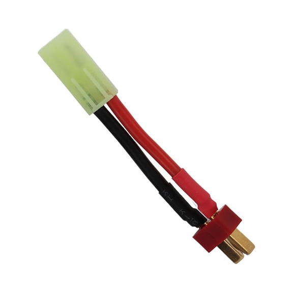 Rupoun Battery Conversion Cable T Male Plug to Female Mini for Tamiya 14AWG 3.1 inches / 8cm Soft Silicone Wire for RC Car Airplane Ship Models Replacement Part[cite: 1]