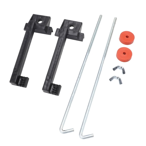 Rupoun Battery Hold Down Kit with 10in J Bolts Metal Stable Fixation Battery Tie Down Bracket for Most Car Battery Universal Fitment Replacement Parts and Hardware Accessories (11.81 in / 30.00 cm)