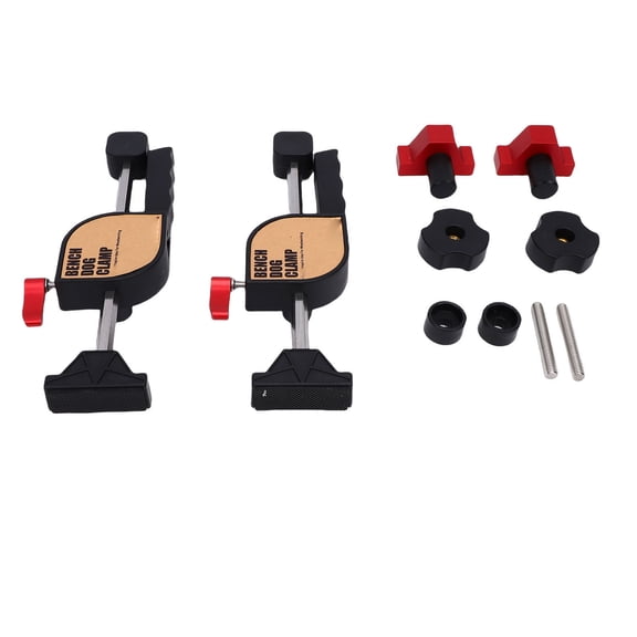 Rupoun Bench Dog Clamp Set Aluminum Alloy Quick Locking Woodworking Table Fixing Clamp with 19mm Tenon