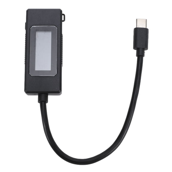 Rupoun Black Digital USB C Tester Voltage Current Power Capacity Meter Multimeter Multi Functional Color Screen Type C Phone Charging Analyzer (1.5 in)