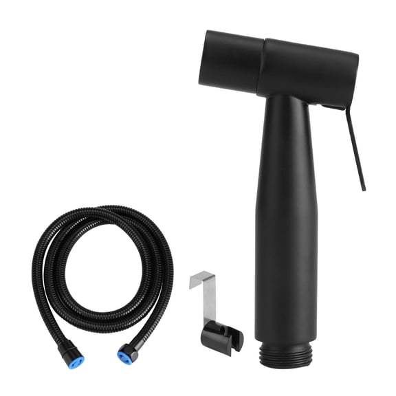 Rupoun Black Stainless Steel Handheld Bidet Sprayer  Portable Cleaning Kit for Diapers, Toilets, Pets & Garden,59.1in Hose